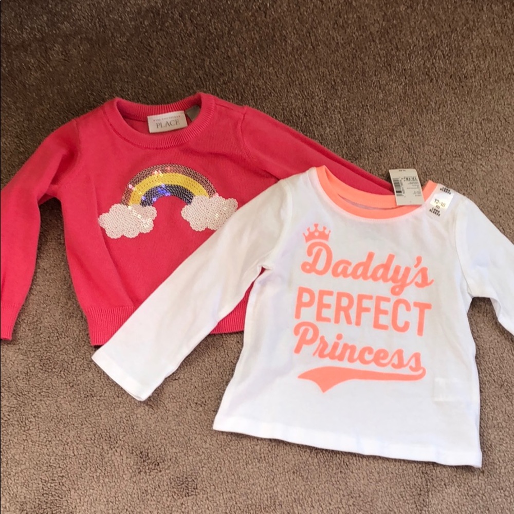 Sweater and long sleeve shirt